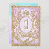 Eerste verjaardag ooit Prinses Paarse Kaart (Voorkant / Achterkant)