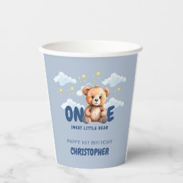 Eerste verjaardag papieren bekers