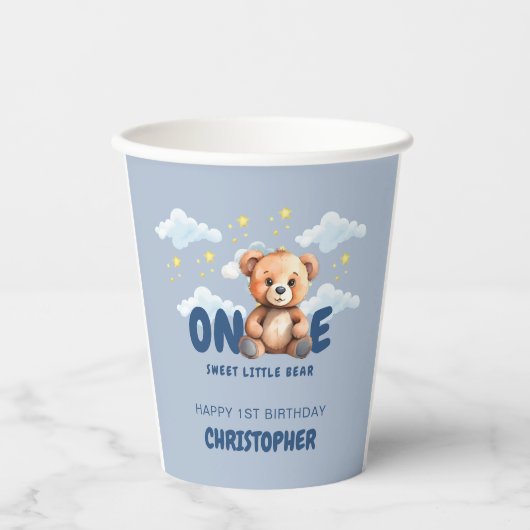 Eerste verjaardag papieren bekers (Voorkant)