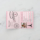 Eerste verjaardag Paris Passport Invitation (Binnen)
