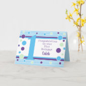 Eerste verjaardag persoonlijke kaart! kaart (Gele Bloem)