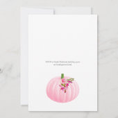 Eerste Verjaardag Pompoen Bloemen Geometrisch | Ro Kaart (Achterkant)