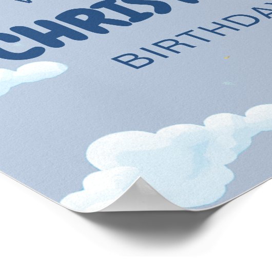 Eerste Verjaardag Poster Beer Thema (Hoek)