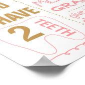 Eerste verjaardag poster voor meisje (Hoek)