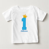 Eerste verjaardag Prince T-shirt gepersonaliseerd (Voorkant)