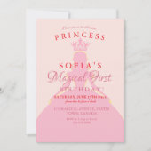 Eerste verjaardag prinses foto kaart (Voorkant)