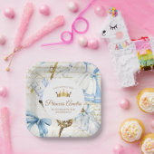 Eerste verjaardag prinses papieren bordje (Feest)