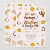 Eerste verjaardag Rainbows Rodeos Groovy Birthday Kaart (Voorkant / Achterkant)