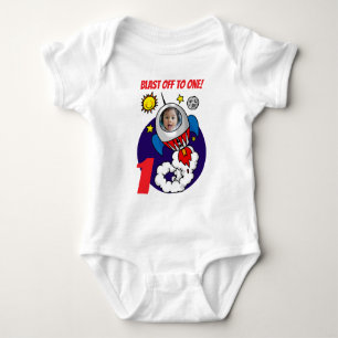Eerste verjaardag Raket Blast Off naar Eén Kind Fo Romper