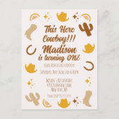 Eerste verjaardag Regenbogen Rodeo's Groovy verjaa Briefkaart (Voorkant)