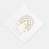 Eerste verjaardag regenboog servetten (Hoek)