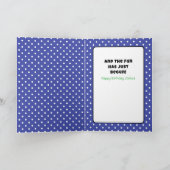 Eerste Verjaardag Rode Haai Vis Cartoon Schattigee Kaart (Binnen)