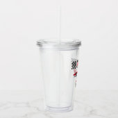 Eerste verjaardag rode race auto snel een acryl drinkbeker (Rechts)