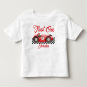 Eerste verjaardag rode race auto snel een kinder shirts (Voorkant)