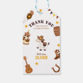 Eerste Verjaardag Rodeo Boy 1e Bedankt Cowboy Cadeaulabel (Achterkant)