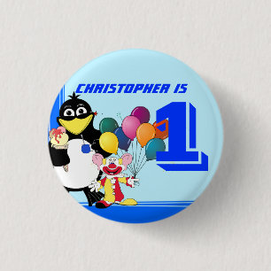 Eerste verjaardag ronde button 3,2 cm
