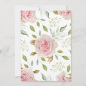 Eerste verjaardag Roos goudroze ballon Kaart (Achterkant)