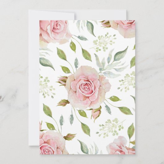 Eerste verjaardag Roos goudroze ballon Kaart (Achterkant)