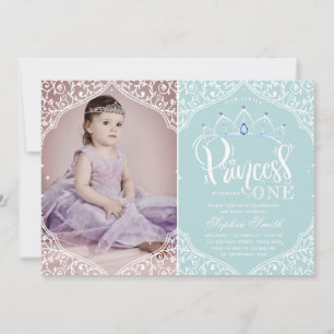 Eerste verjaardag Royal Little Princess foto Kaart