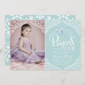 Eerste verjaardag Royal Little Princess foto Kaart (Voorkant / Achterkant)