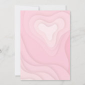 Eerste verjaardag roze en blauw papier kaart (Achterkant)