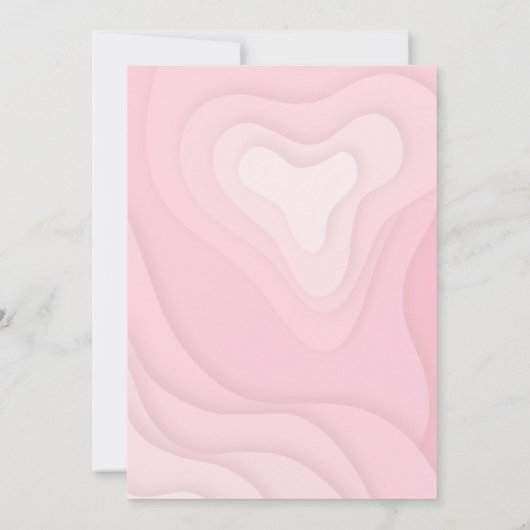 Eerste verjaardag roze en blauw papier kaart (Achterkant)