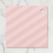 Eerste verjaardag roze en goud bedankjes labels (Achterkant)