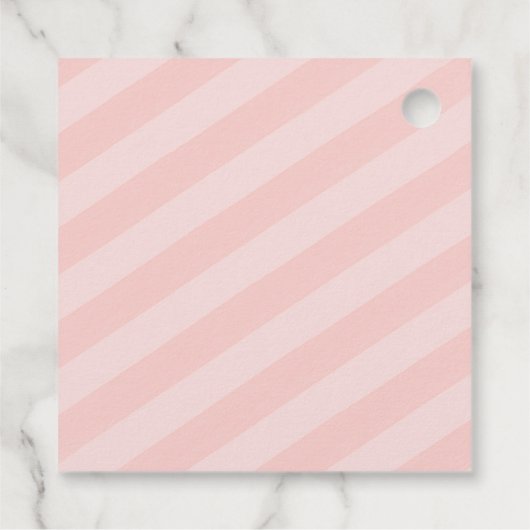 Eerste verjaardag roze en goud bedankjes labels (Achterkant)