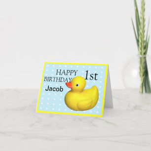 Eerste verjaardag Rubber Ducky Kaart