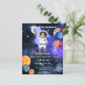 Eerste verjaardag ruimte astronaut sterrenstelsel (Staand voorkant)
