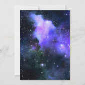 Eerste verjaardag ruimte astronaut sterrenstelsel kaart (Achterkant)