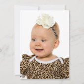 Eerste verjaardag rustieke koraal perzik bloem fot kaart (Achterkant)