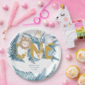 Eerste Verjaardag Safari Dieren Custom Papieren Bordje (Feest)