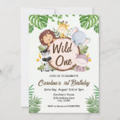 Eerste verjaardag Safari-verjaardag Kaart (Voorkant)