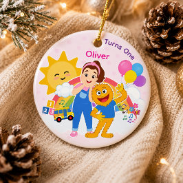 Eerste verjaardag Schattig voorschools leren leuk Keramisch Ornament