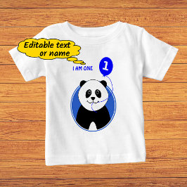 Eerste verjaardag schattige panda aangepaste tekst