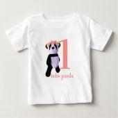 Eerste Verjaardag Schattige Panda Girl Baby T-shir (Voorkant)