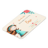 Eerste verjaardag schattige prinses, sla de datum  magneet (Linkerzijde)