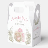 Eerste Verjaardag Schattige Teddy Bear Hartballonn Bedankdoosjes (Geopend)