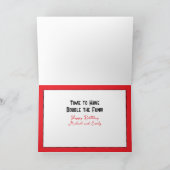 Eerste Verjaardag Schattigee Kat Cartoon Twin Gepe Kaart (Binnen)