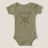 Eerste Verjaardag Schattigee Pirate Boy Baby Bodys (Design voorkant)
