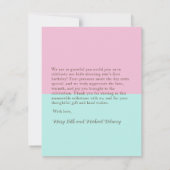 Eerste Verjaardag Shooting Star Bedankt Card (Achterkant)