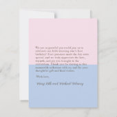 Eerste Verjaardag Shooting Star Bedankt Card (Achterkant)