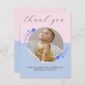 Eerste Verjaardag Shooting Star Bedankt Card (Voorkant / Achterkant)