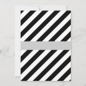 Eerste verjaardag Silver Glitter Birthday Invite Kaart (Achterkant)