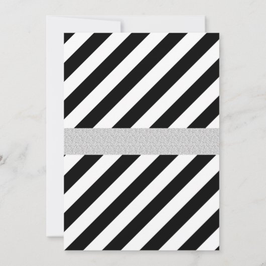 Eerste verjaardag Silver Glitter Birthday Invite Kaart (Achterkant)