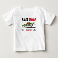 Eerste verjaardag Snel Eén Groen Vintage Raceauto