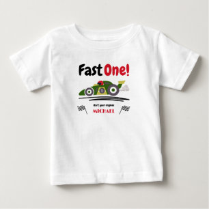 Eerste verjaardag Snel Eén Groen Vintage Raceauto