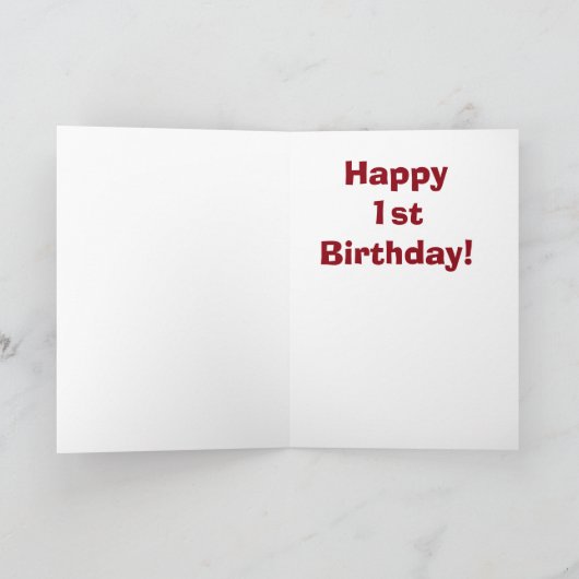 Eerste verjaardag Sock Monkey Celebration Kaart (Binnen)