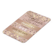 Eerste verjaardag sparen de Datum Roze en Gouden S Magneet (Linkerzijde)